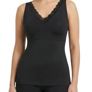 SPANX Sara Blakely Women’s Black Lace Shapewear Tank Top Camisole Size S